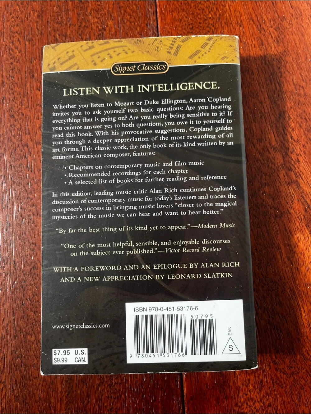 Aaron Copland paperback copy